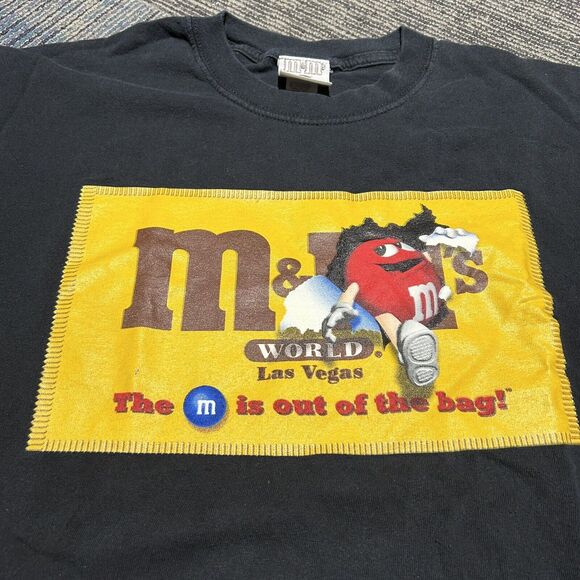 Vintage Y2K M&Ms Las Vegas Promo Food Candy T Shirt Size Medium Made In USA - Picture 3 of 7
